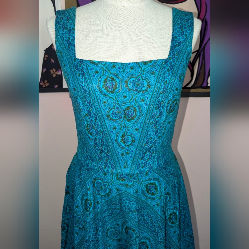 Nodee's Elegant Blue Patterned Dress - image 3